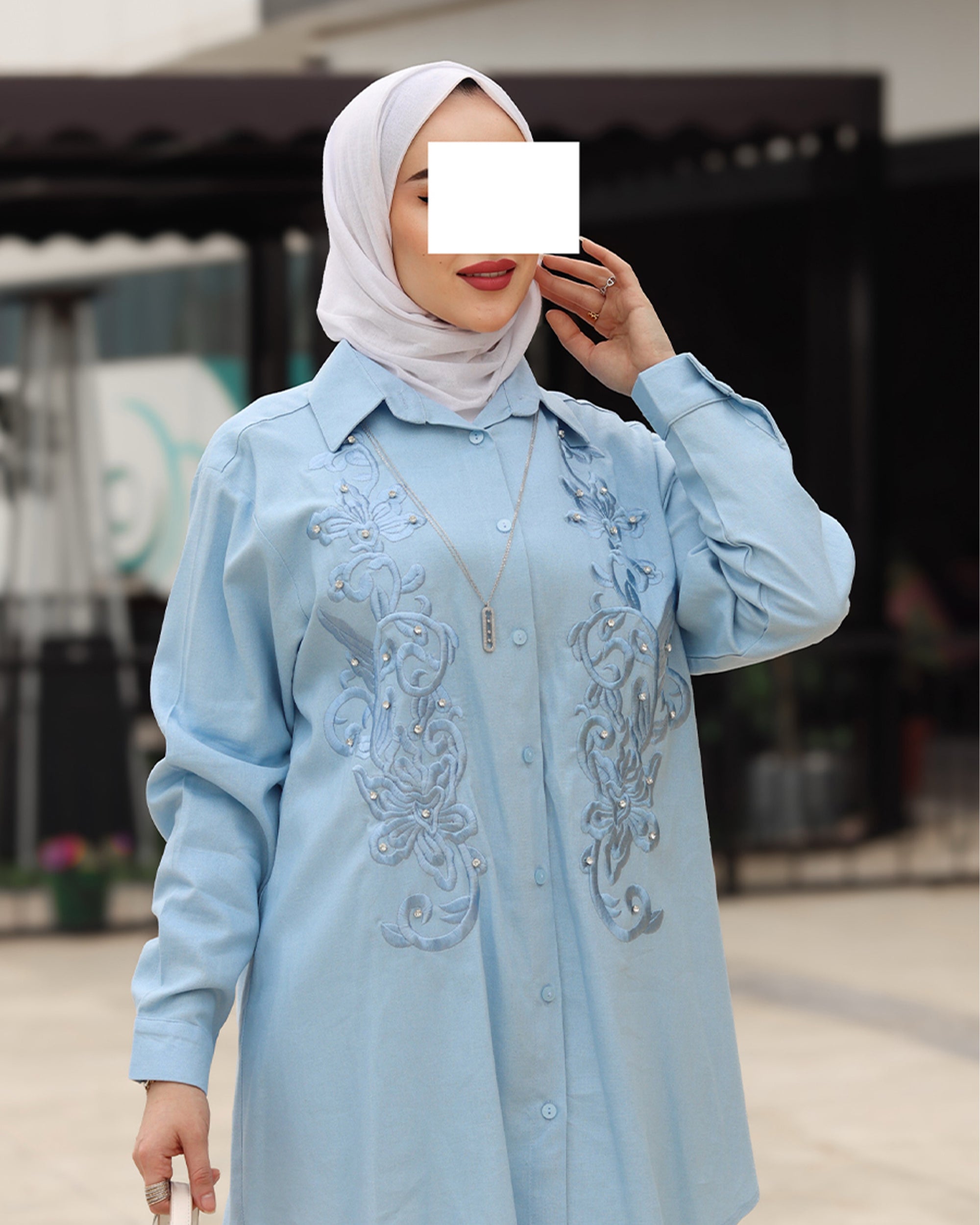 Embroidered Linen Shirt