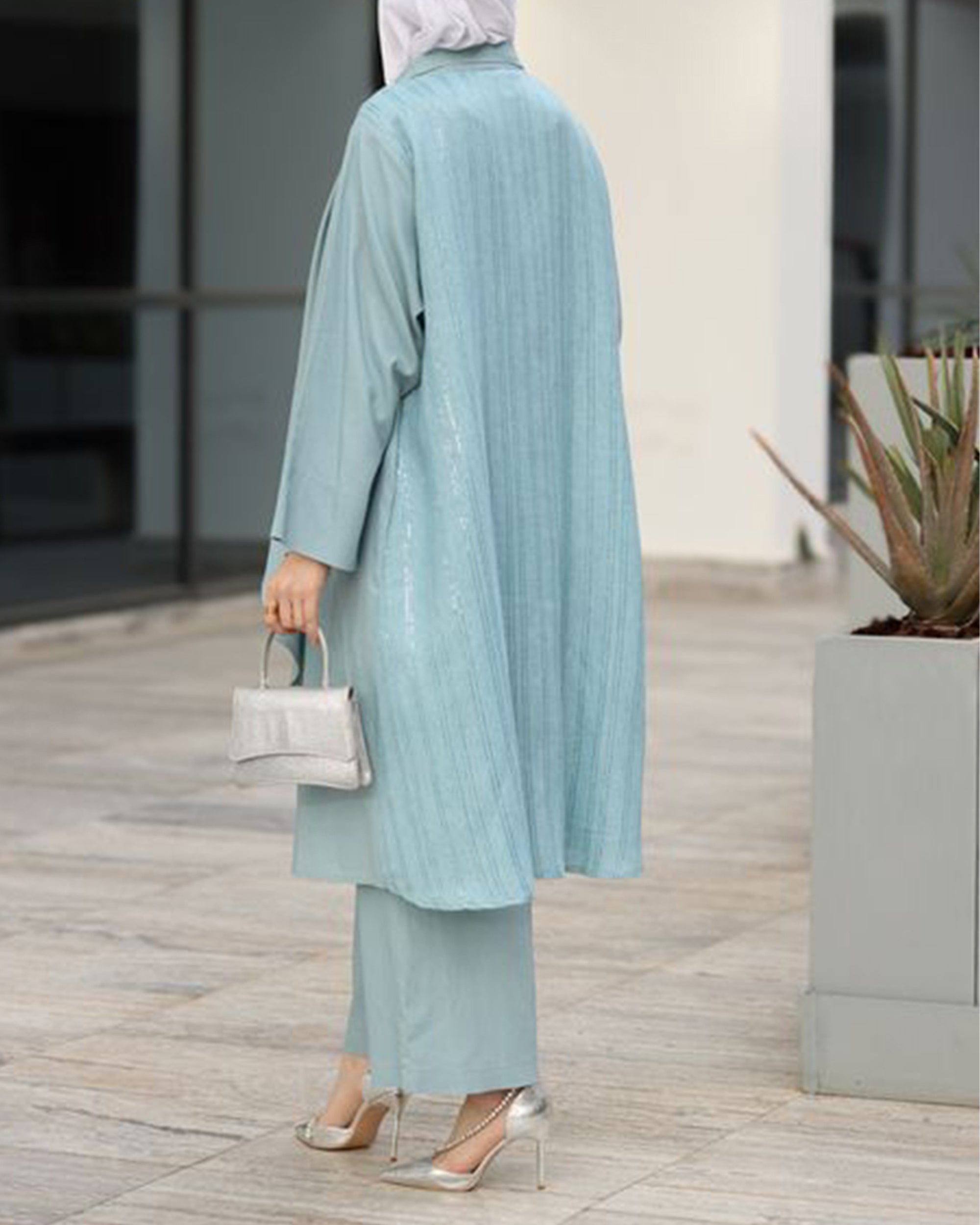 Light Blue Linen Set