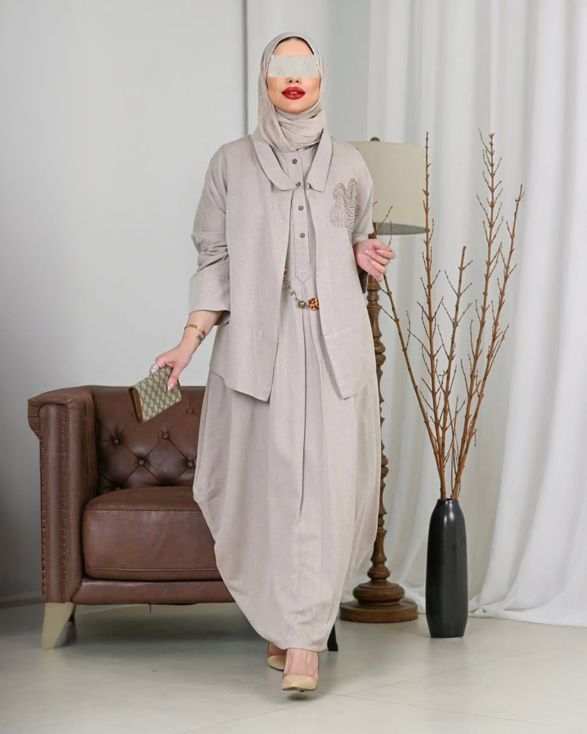 Noor Linen Ensemble Dress