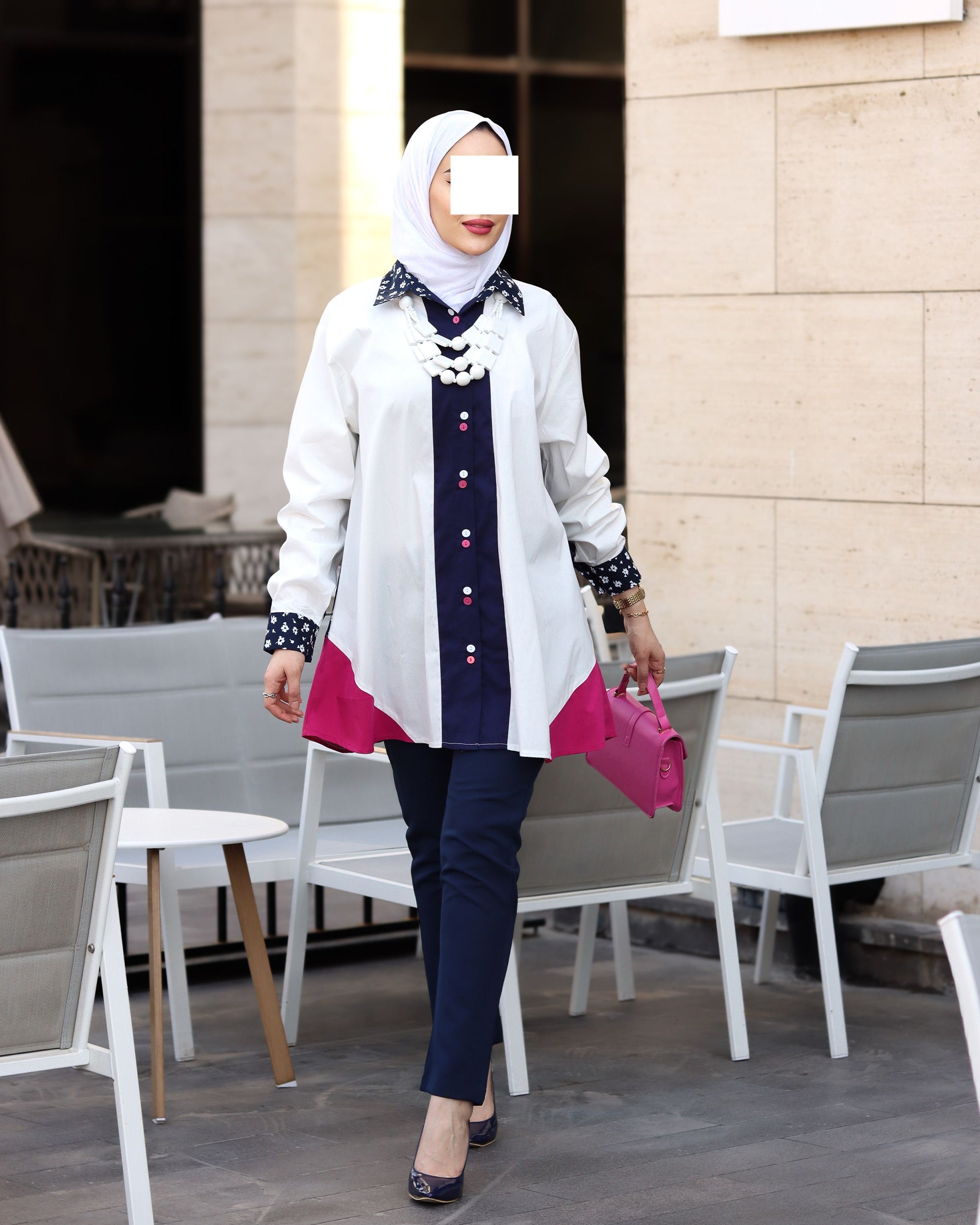 Colorblock Chic Poplin Shirt