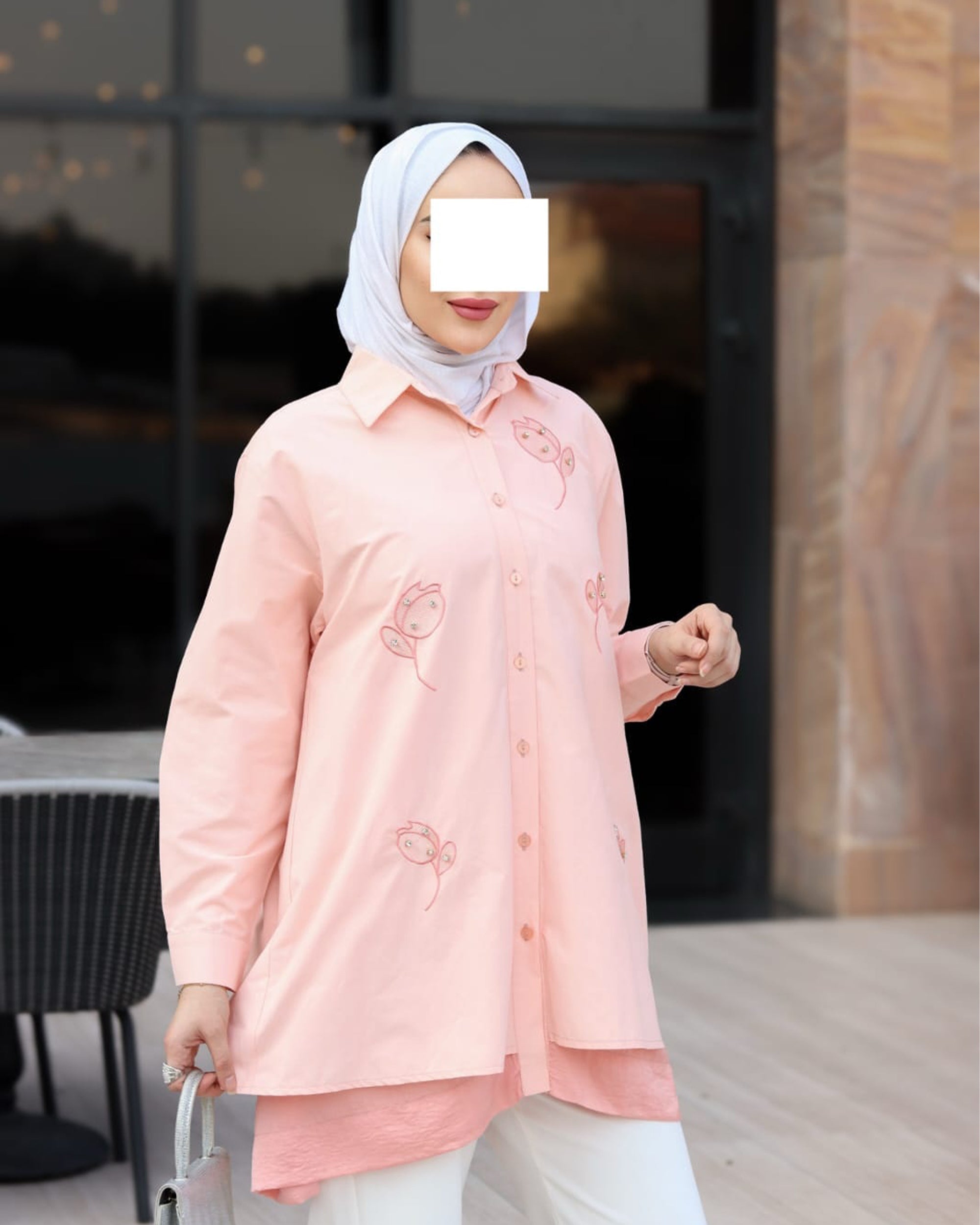 Blush Blossom Poplin Shirt