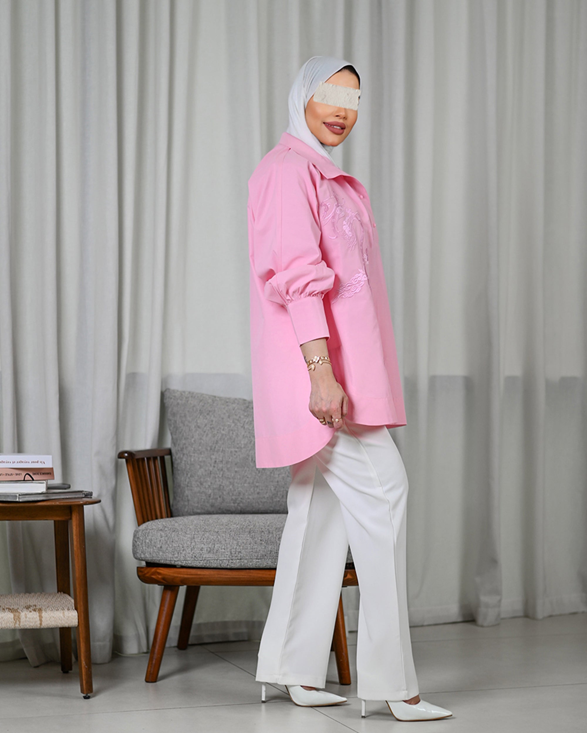 Blush Grace Poplin Shirt