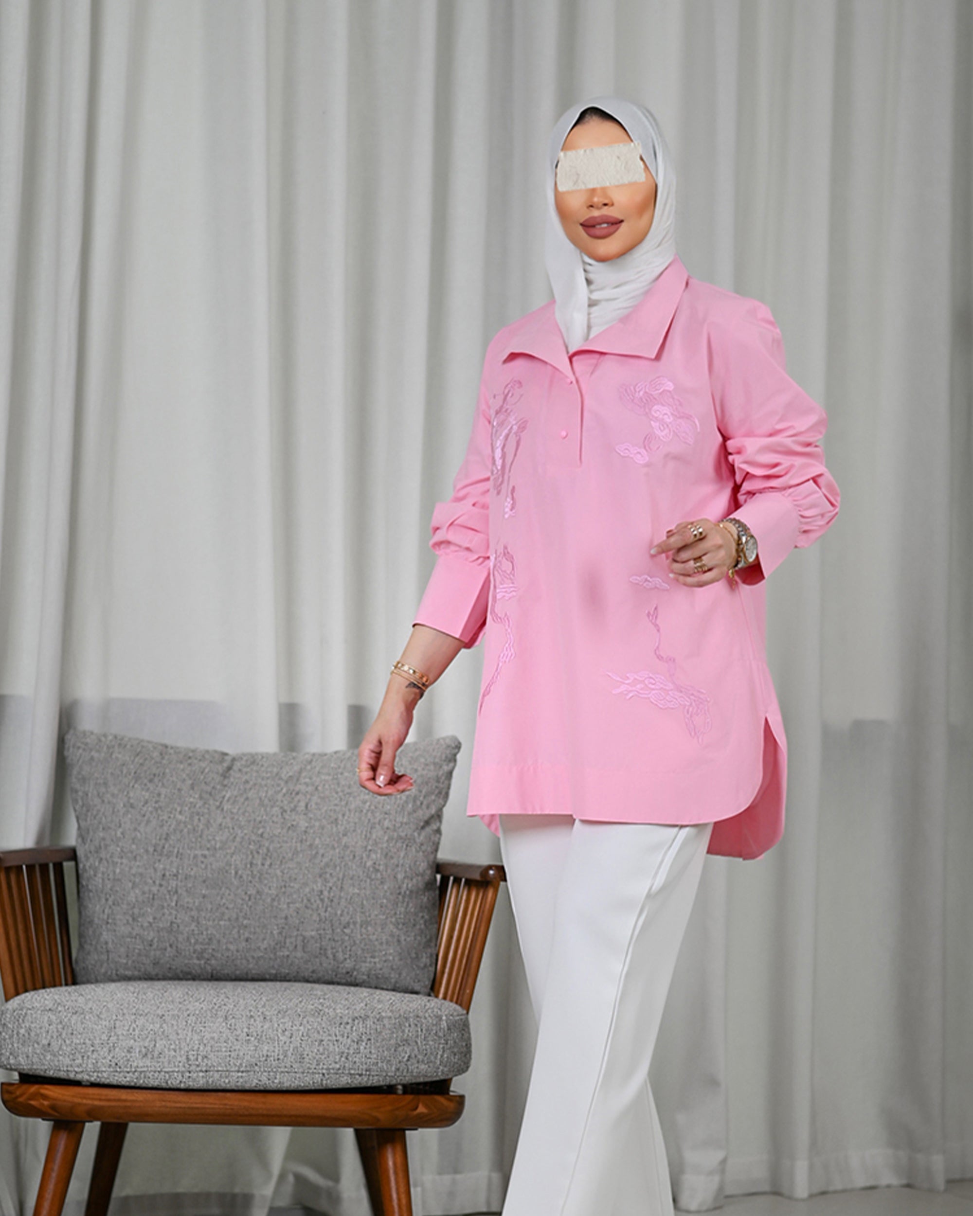Blush Grace Poplin Shirt