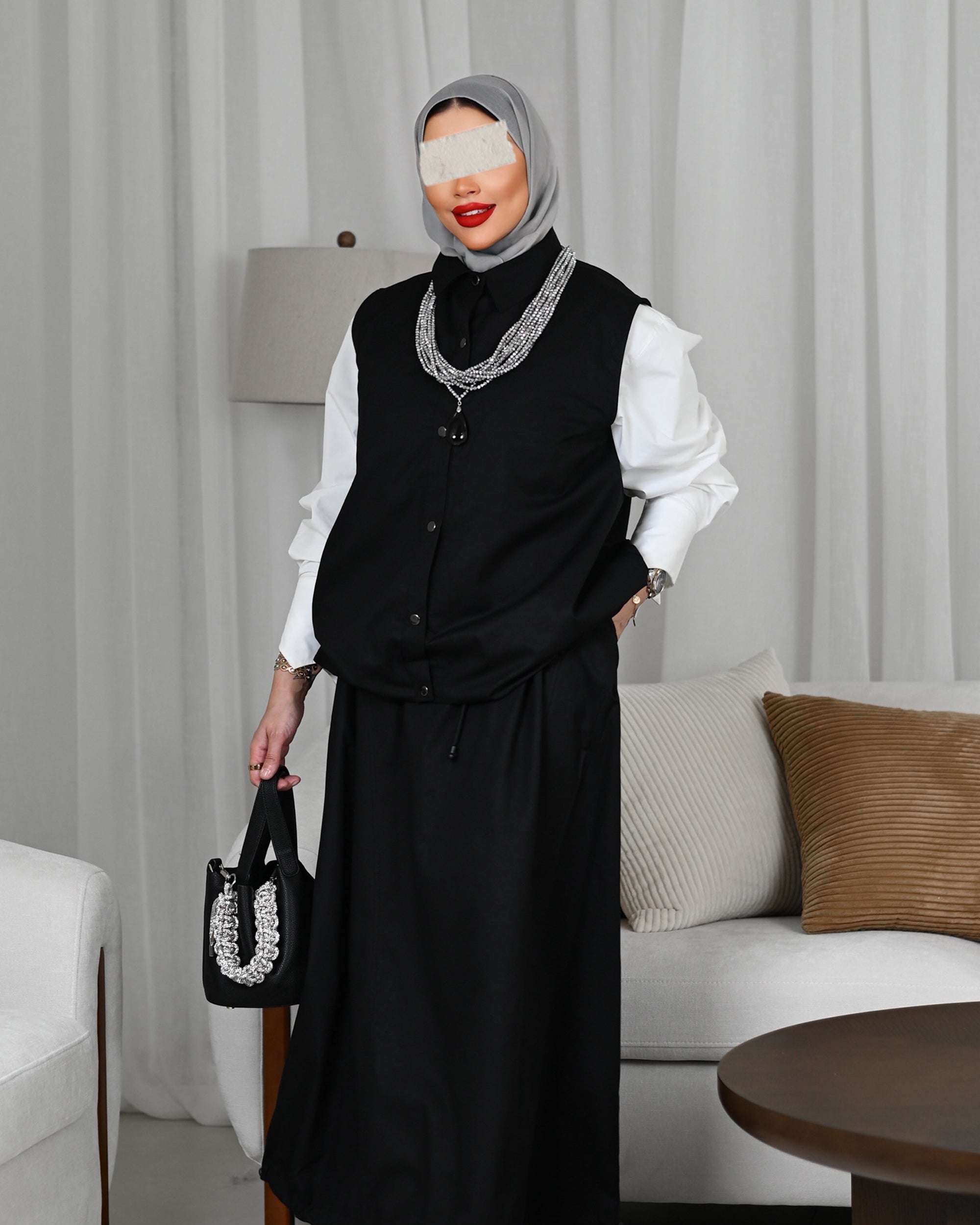 Black Gabardine Skirt