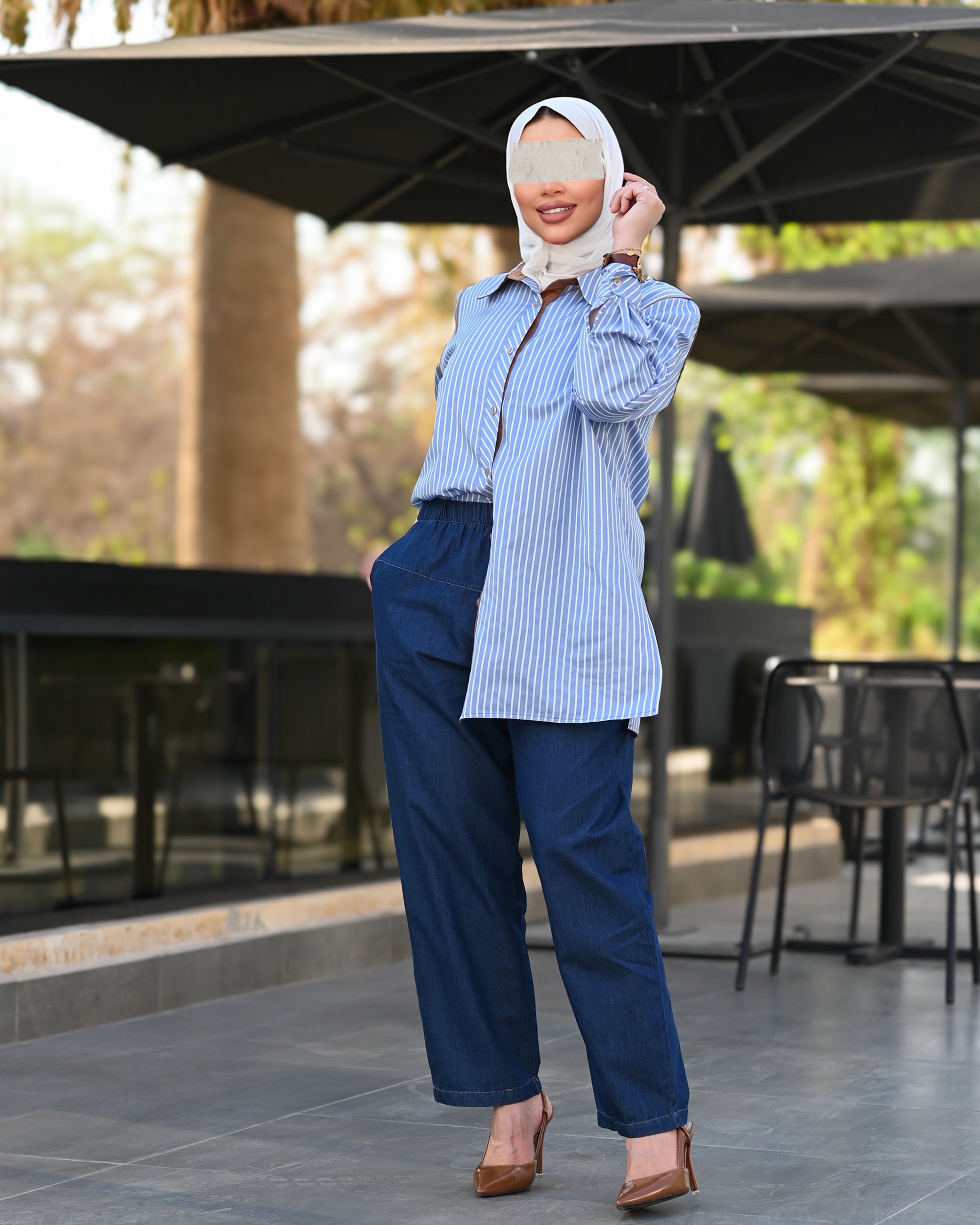 Striped Poplin Shirt