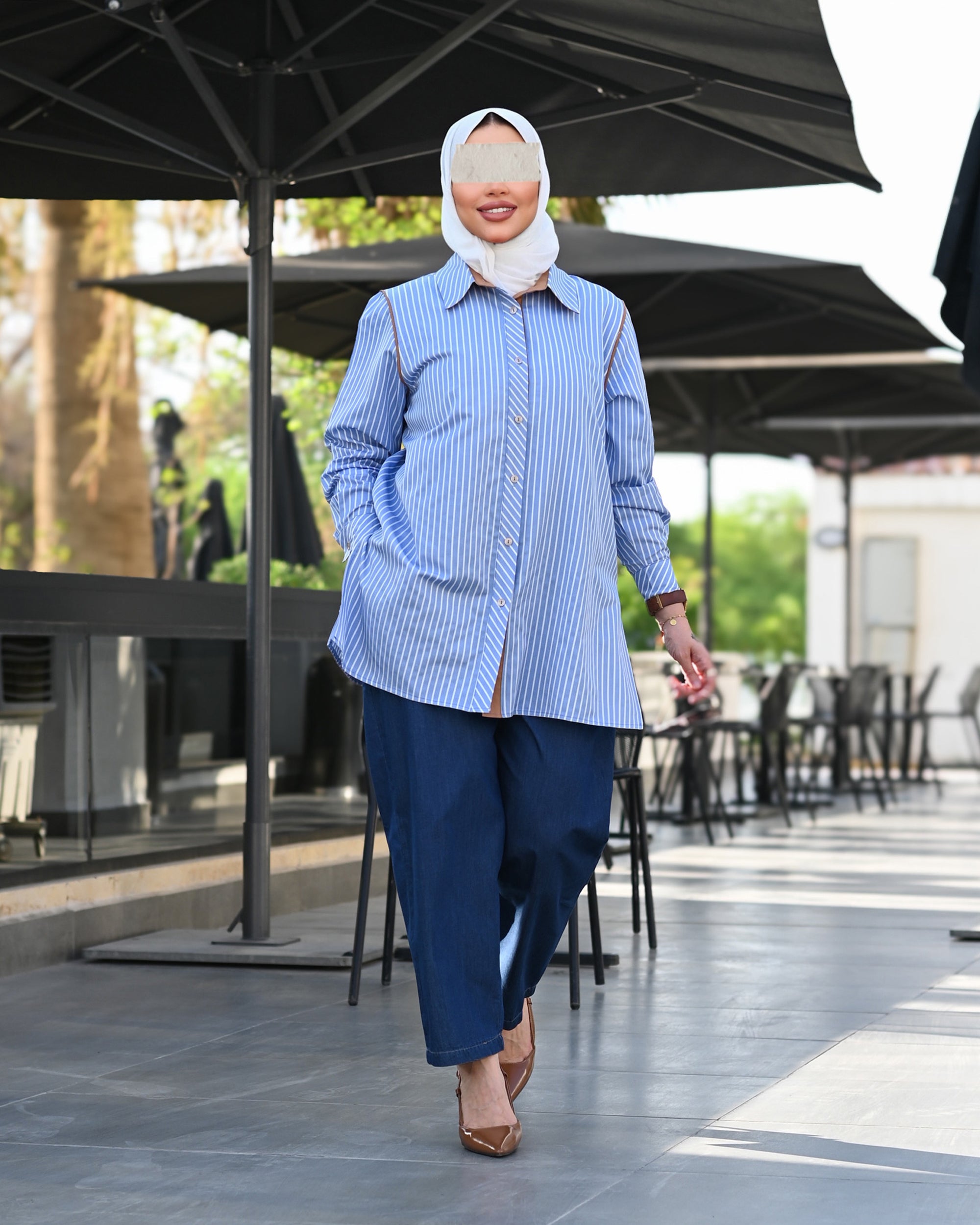 Striped Poplin Shirt