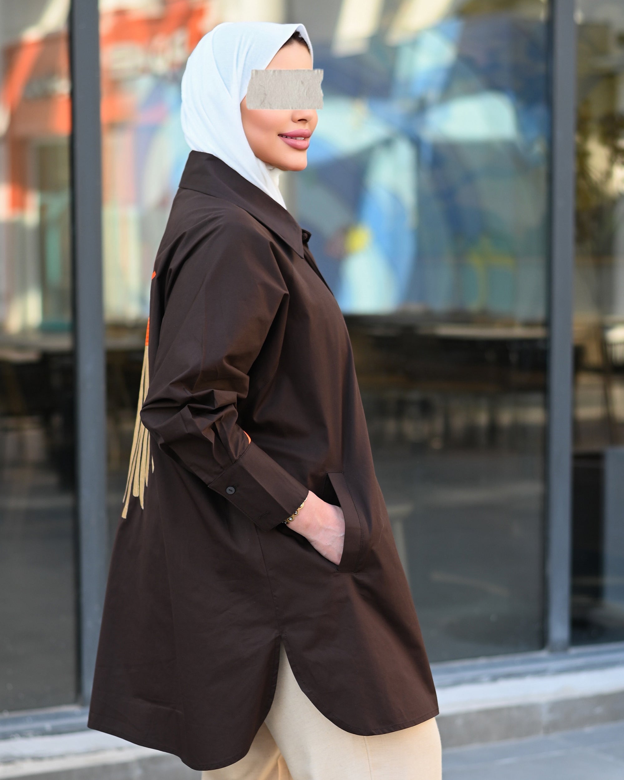 Brown Poplin Shirt