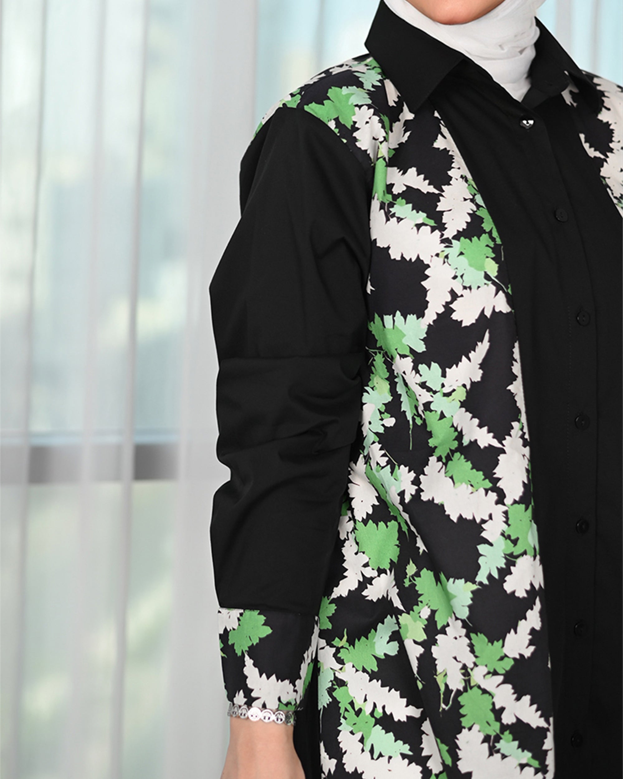 Green Noir Patterned Shirt