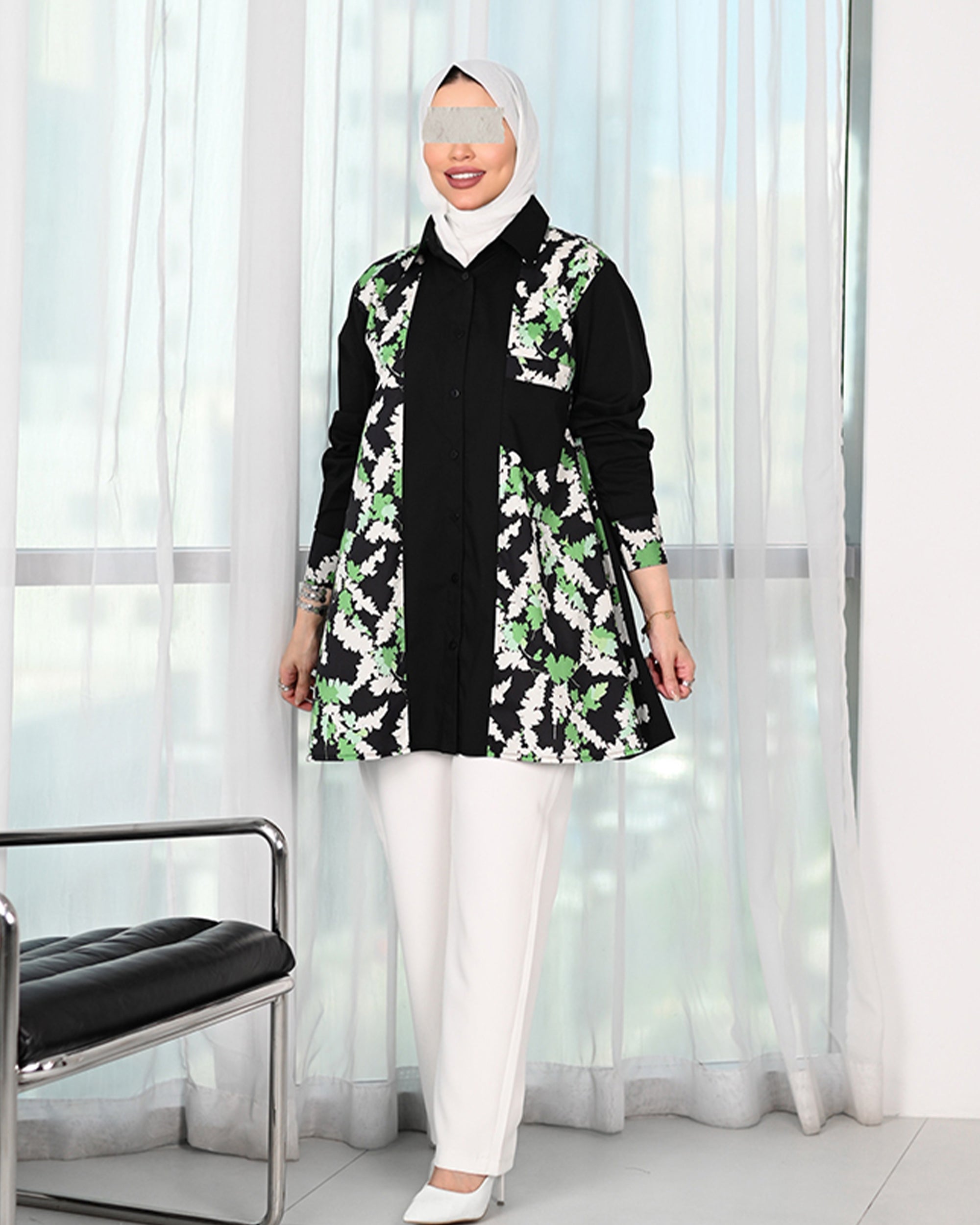Green Noir Patterned Shirt