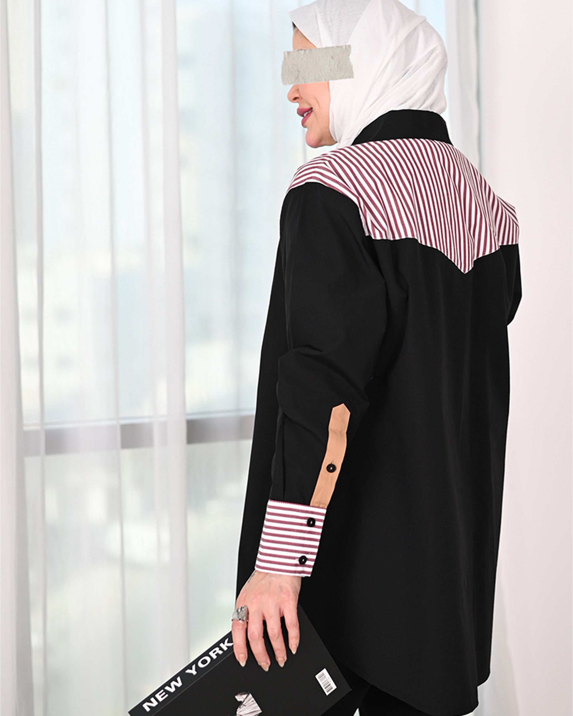 Striped Contrast Poplin Shirt