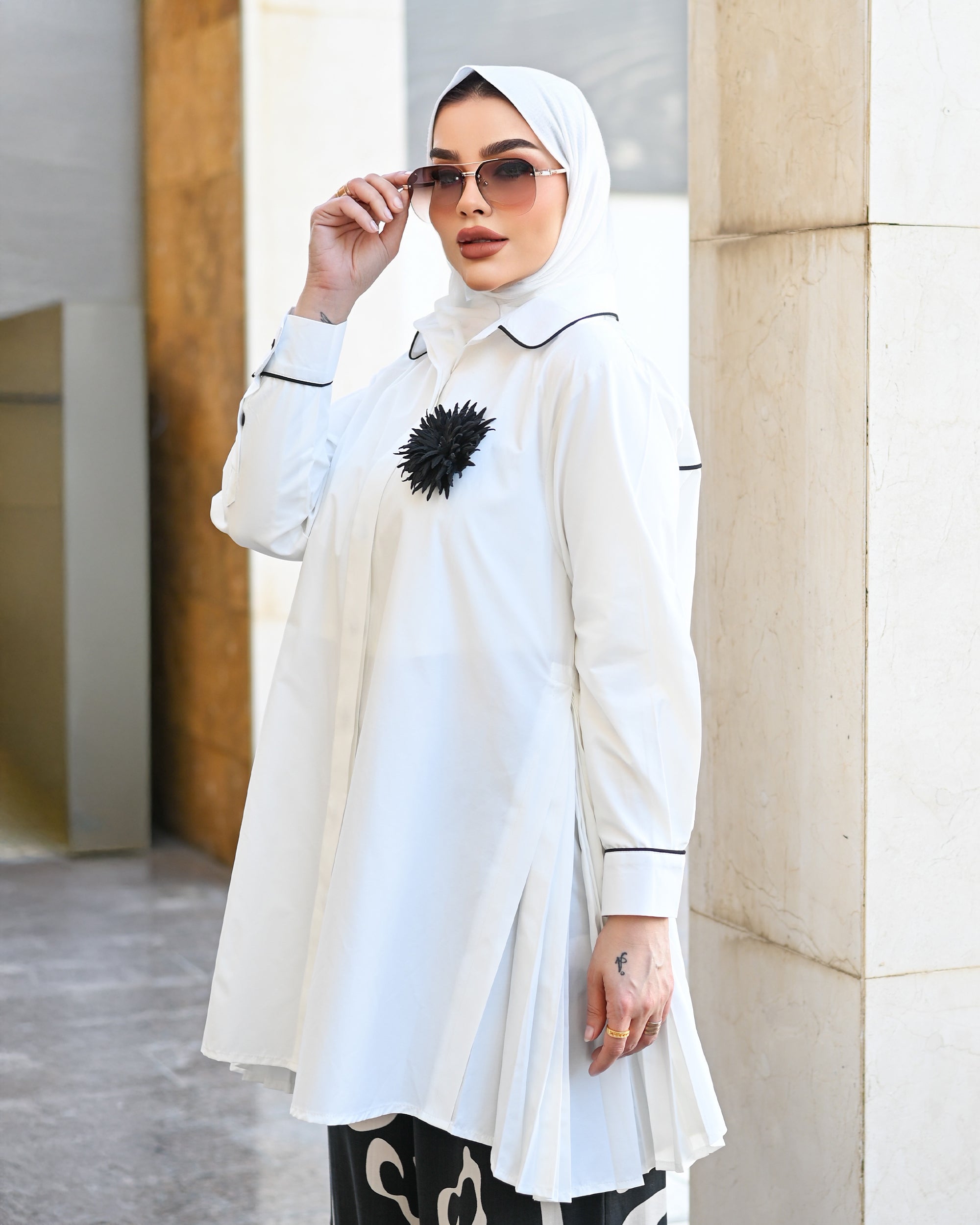 Structured Poplin Shirt – White