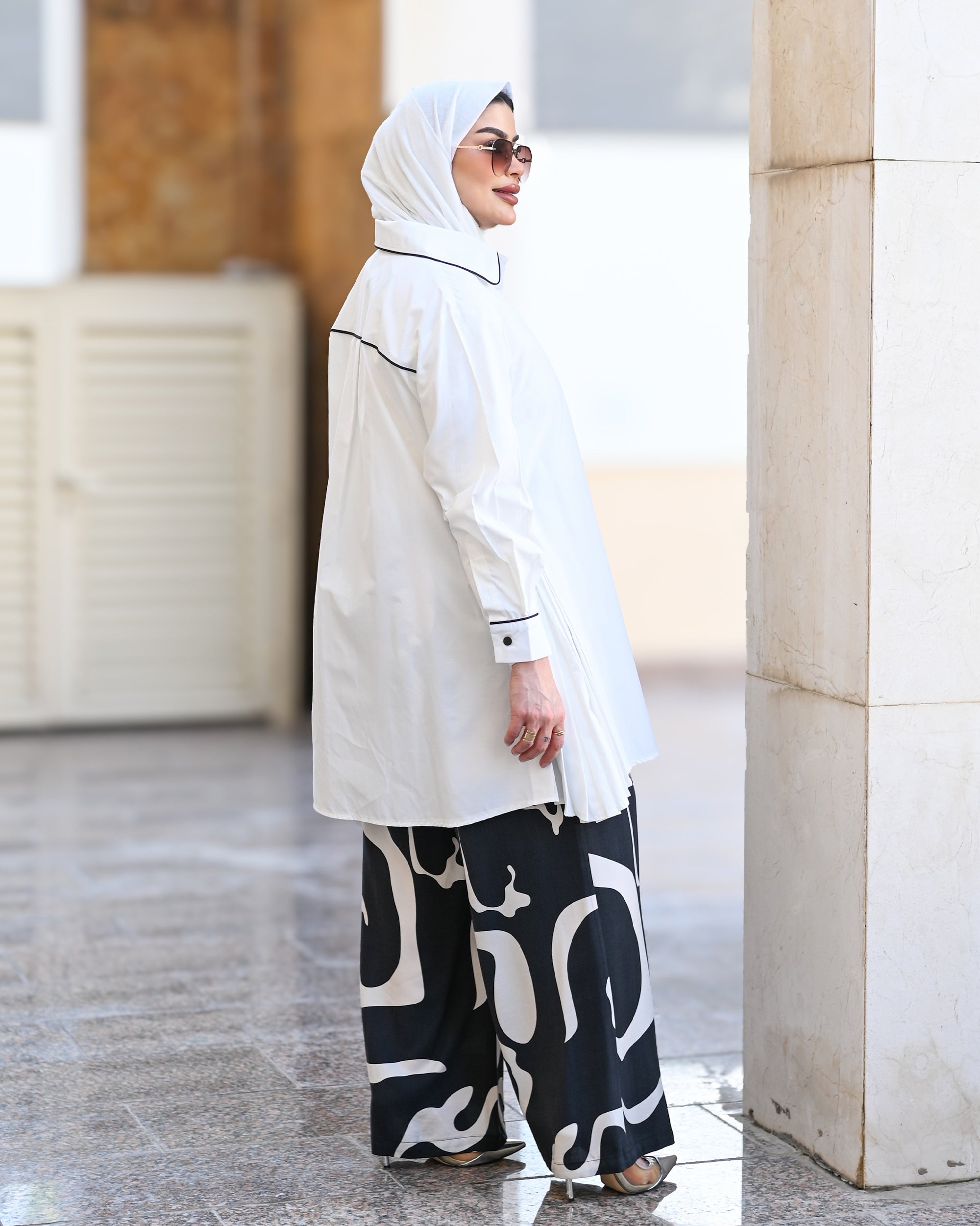 Structured Poplin Shirt – White