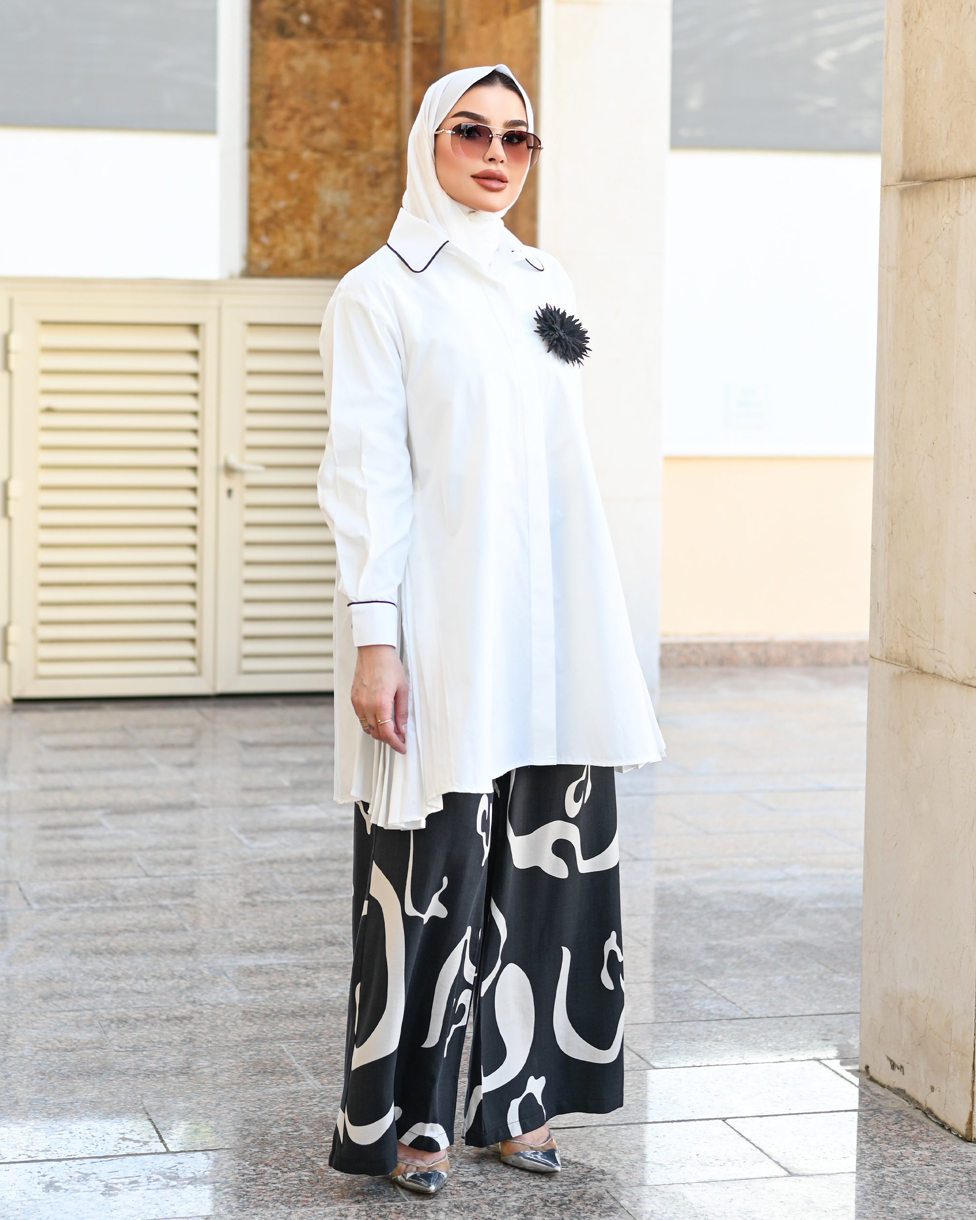 Structured Poplin Shirt – White