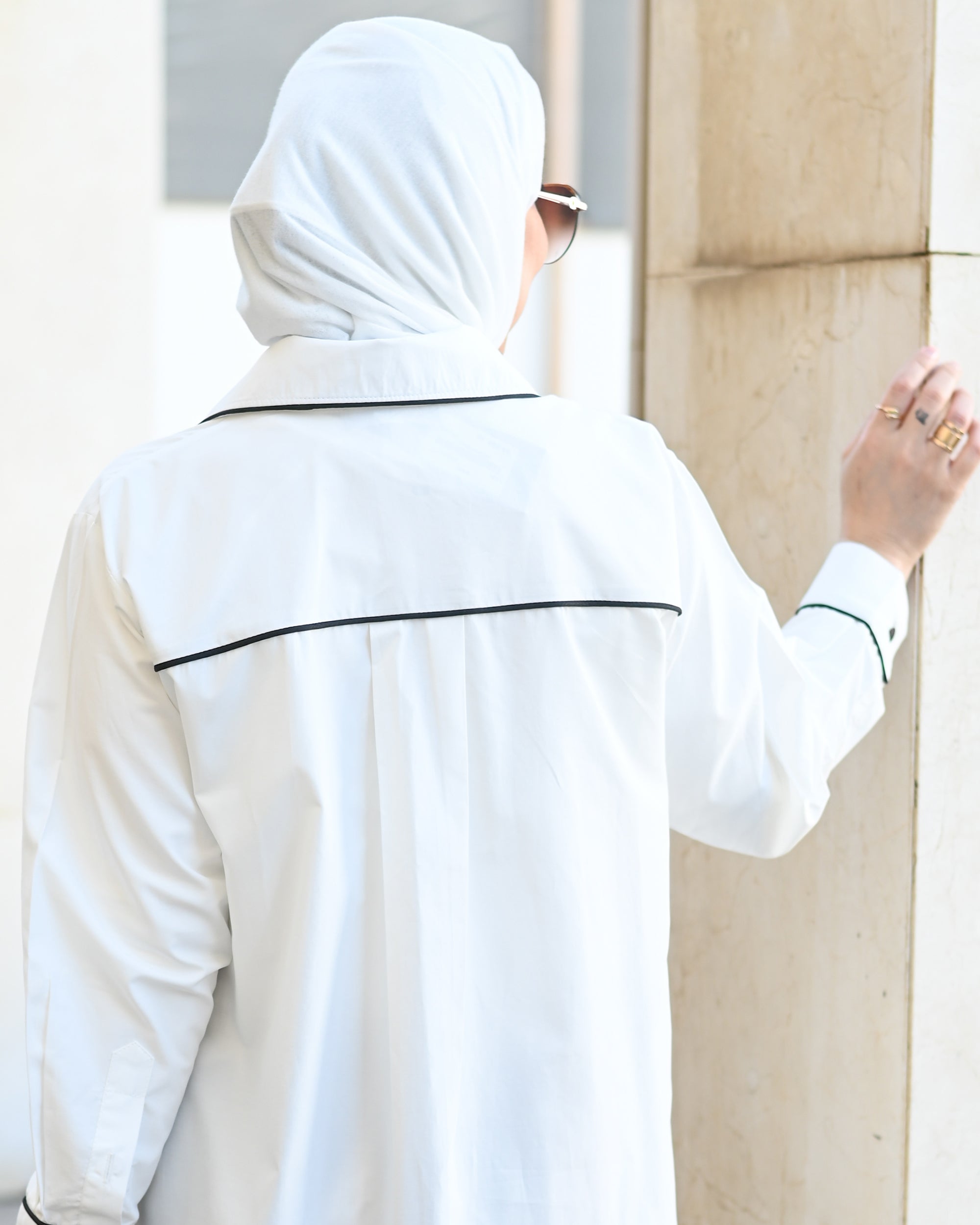 Structured Poplin Shirt – White